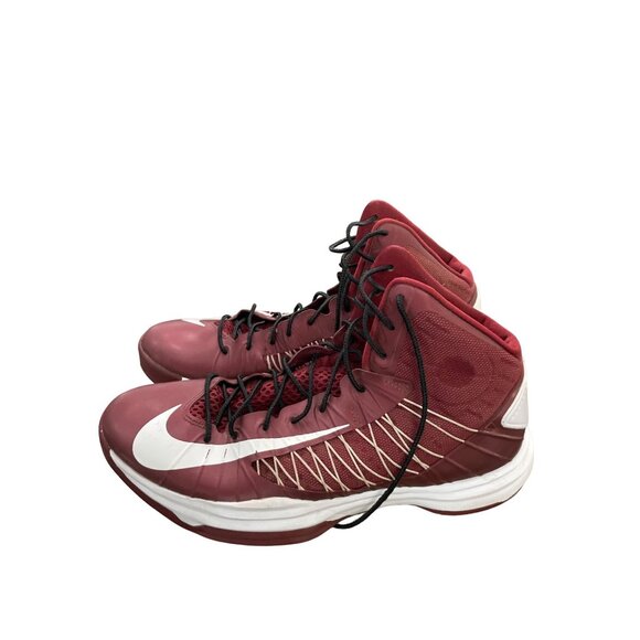 Nike Hyperdunk 2013 High-Top Basketball Shoes Red & White Mens Size 9 - Picture 3 of 7